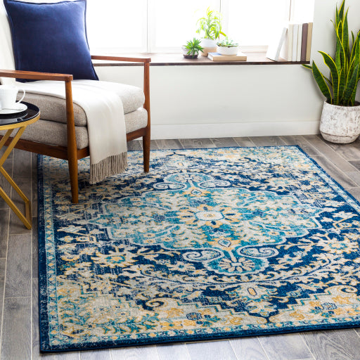 Surya Murat MUT-2320 Ink Blue Traditional Rug