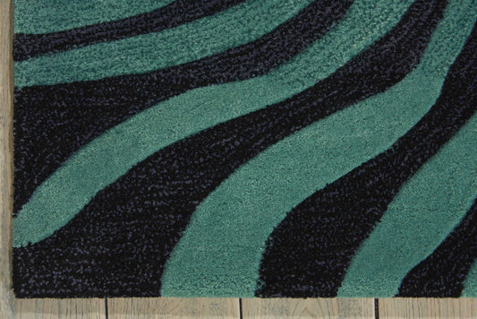 Nourison Home Contour Smoke Teal Contemporary