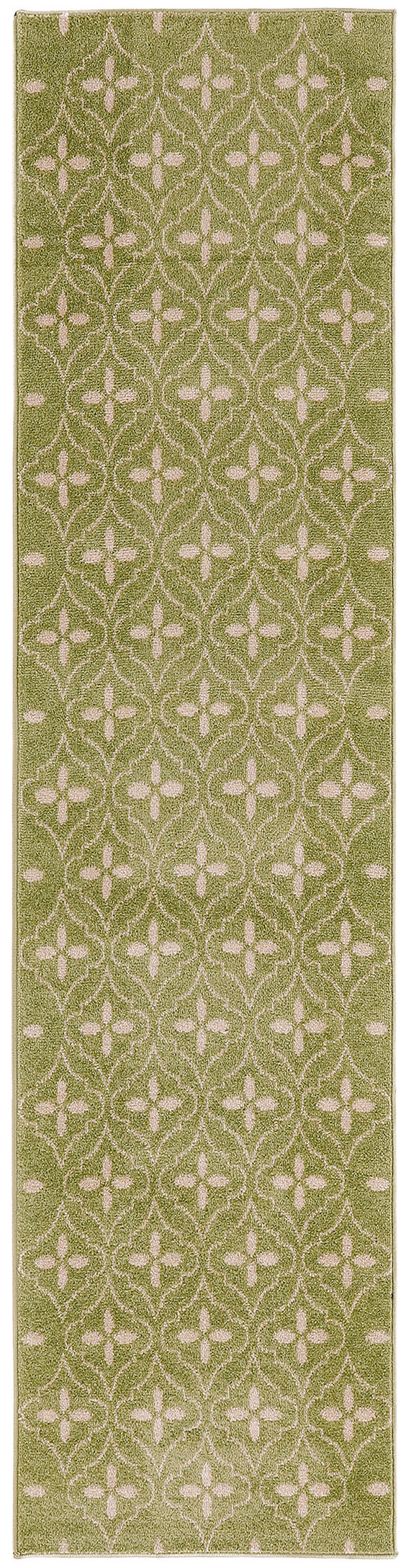 Nourison Home Nourison Essentials NRE04 Green Ivory Contemporary Power-loomed Rug