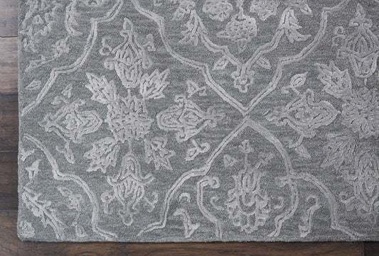 Nourison Home Opaline Charcoal Silver Transitional