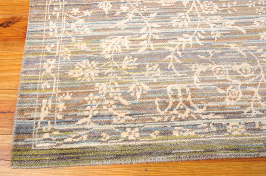 Nourison Home Rhapsody Blue Moss Transitional