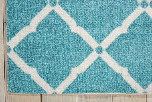 Nourison Home Home & Garden Aqua Transitional