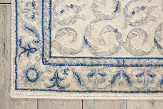 Nourison Home Somerset Ivory Blue Traditional
