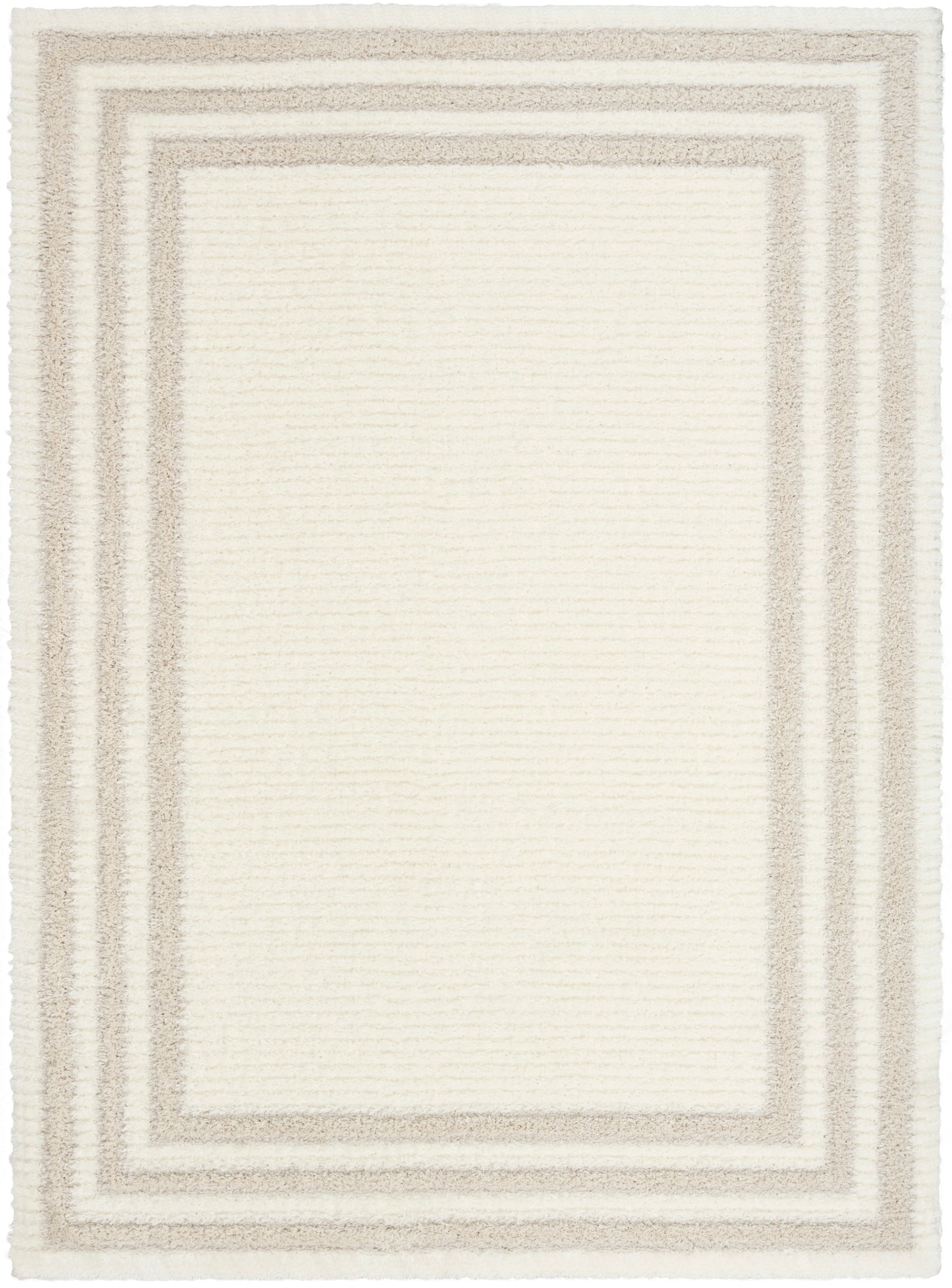 Nourison Home Pacific Shag PCS03 Ivory Beige Contemporary Power-loomed Rug