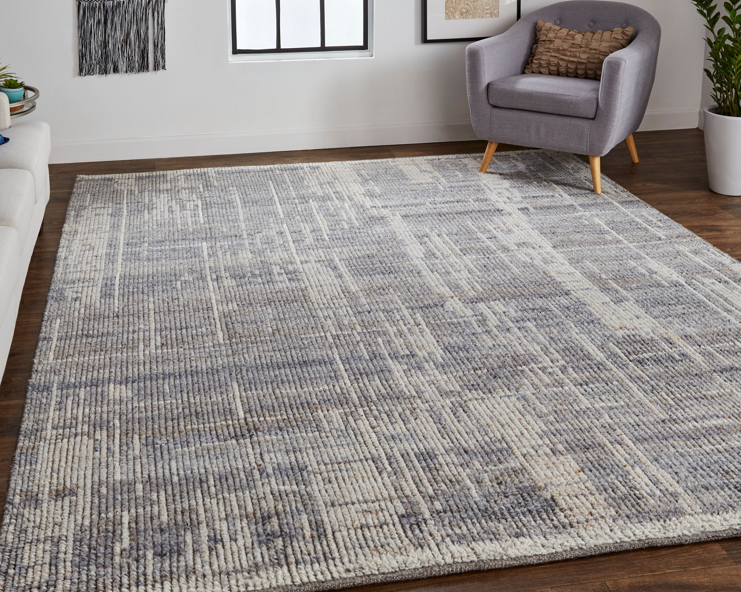 Feizy Alford 6920F Gray Modern/Industrial/Bohemian & E Hand Knotted Rug