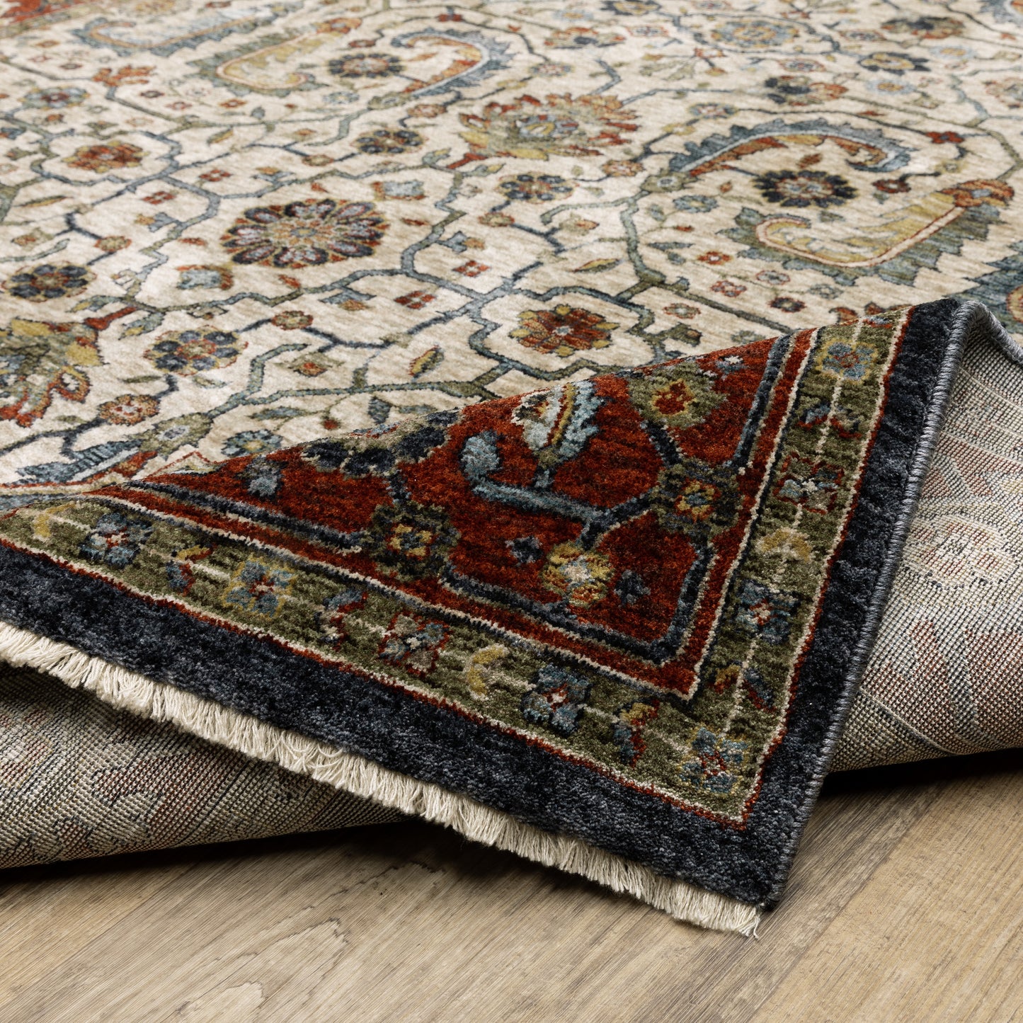 Oriental Weavers Aberdeen Ivory Red Traditional