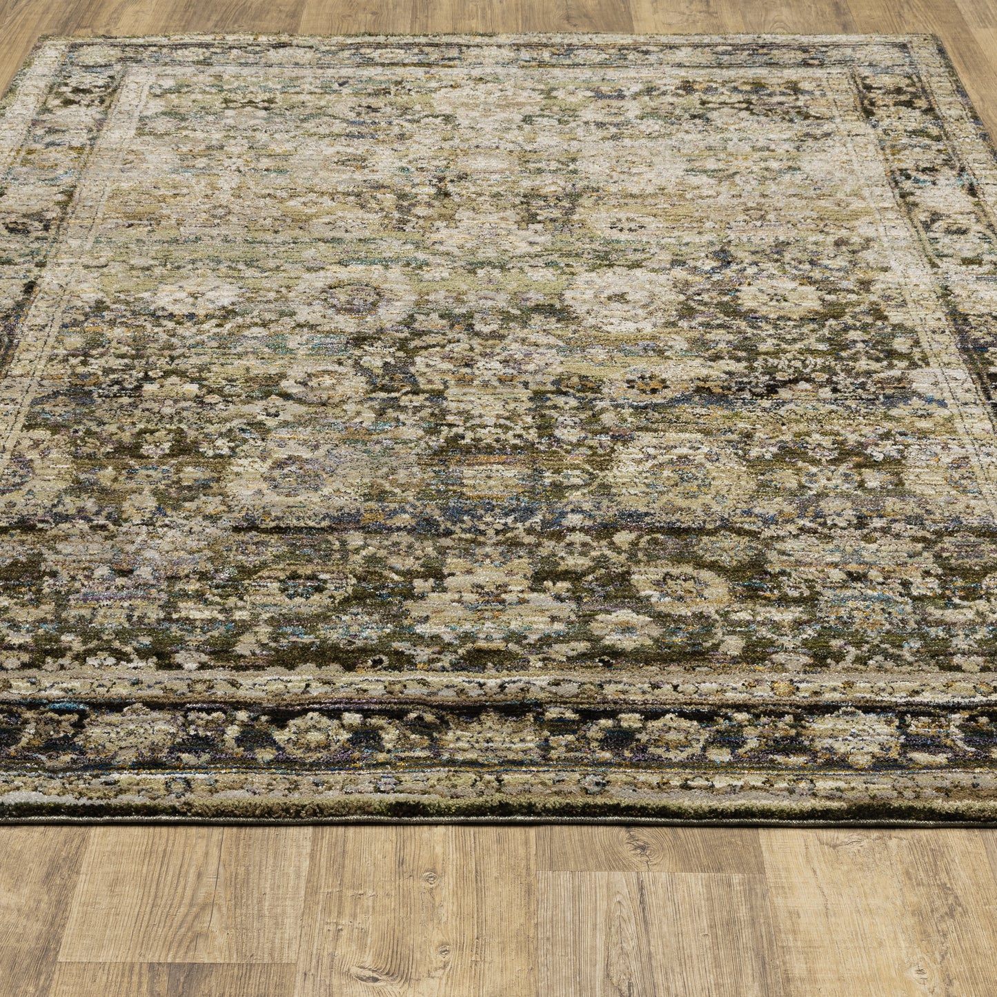 Oriental Weavers Andorra Green Brown Traditional