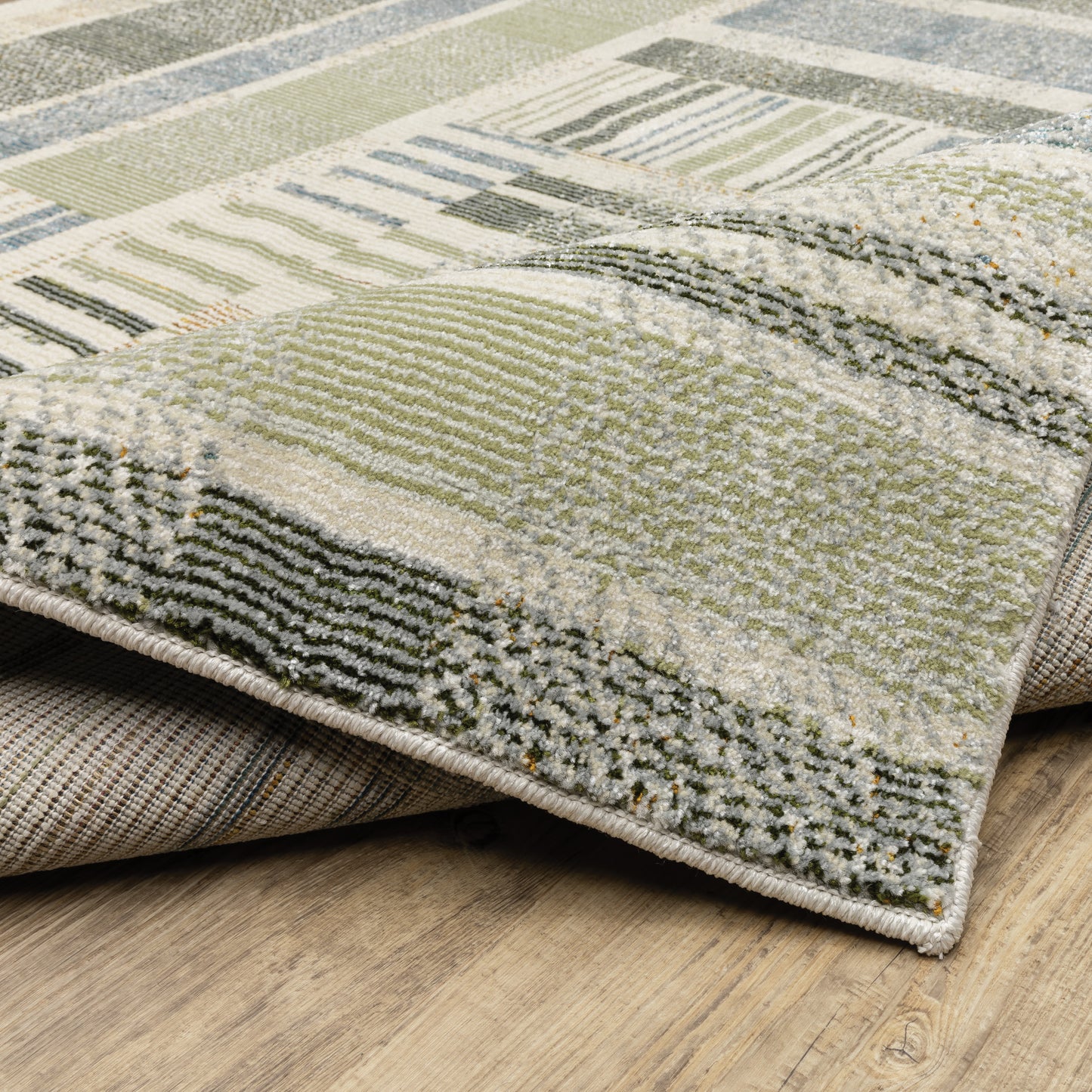 Oriental Weavers Atlas Blue Green Modern & Contemporary