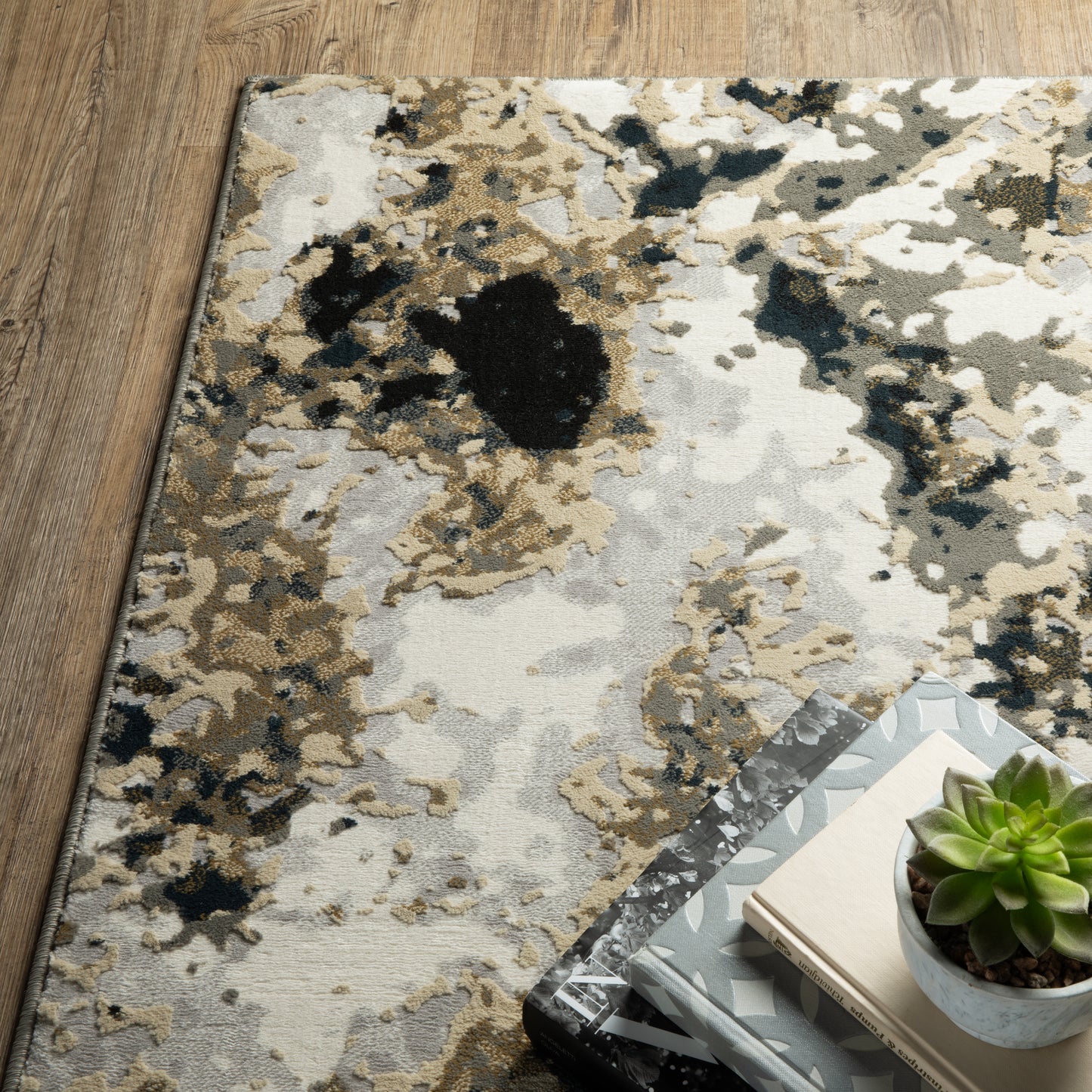 Oriental Weavers Bowen Navy Gold Modern & Contemporary