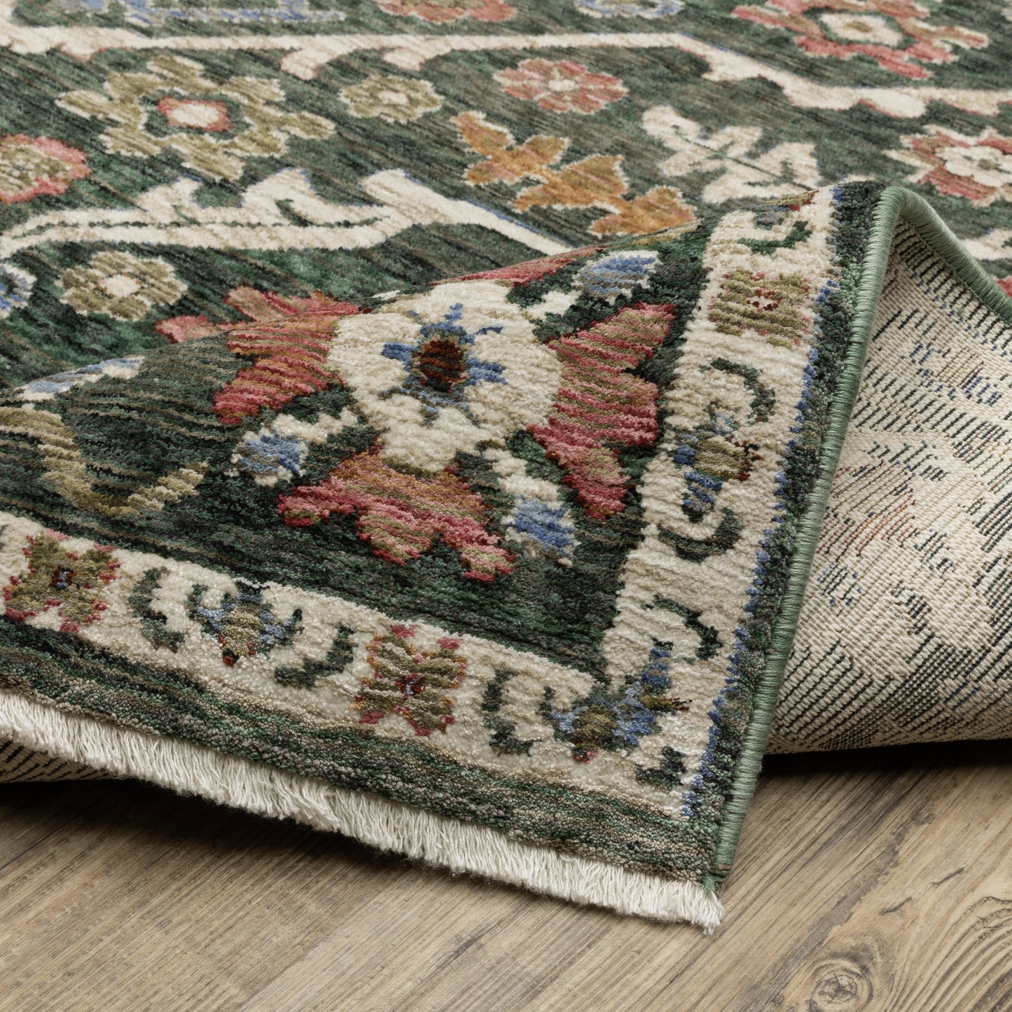 Oriental Weavers Hastings Green Pink Traditional