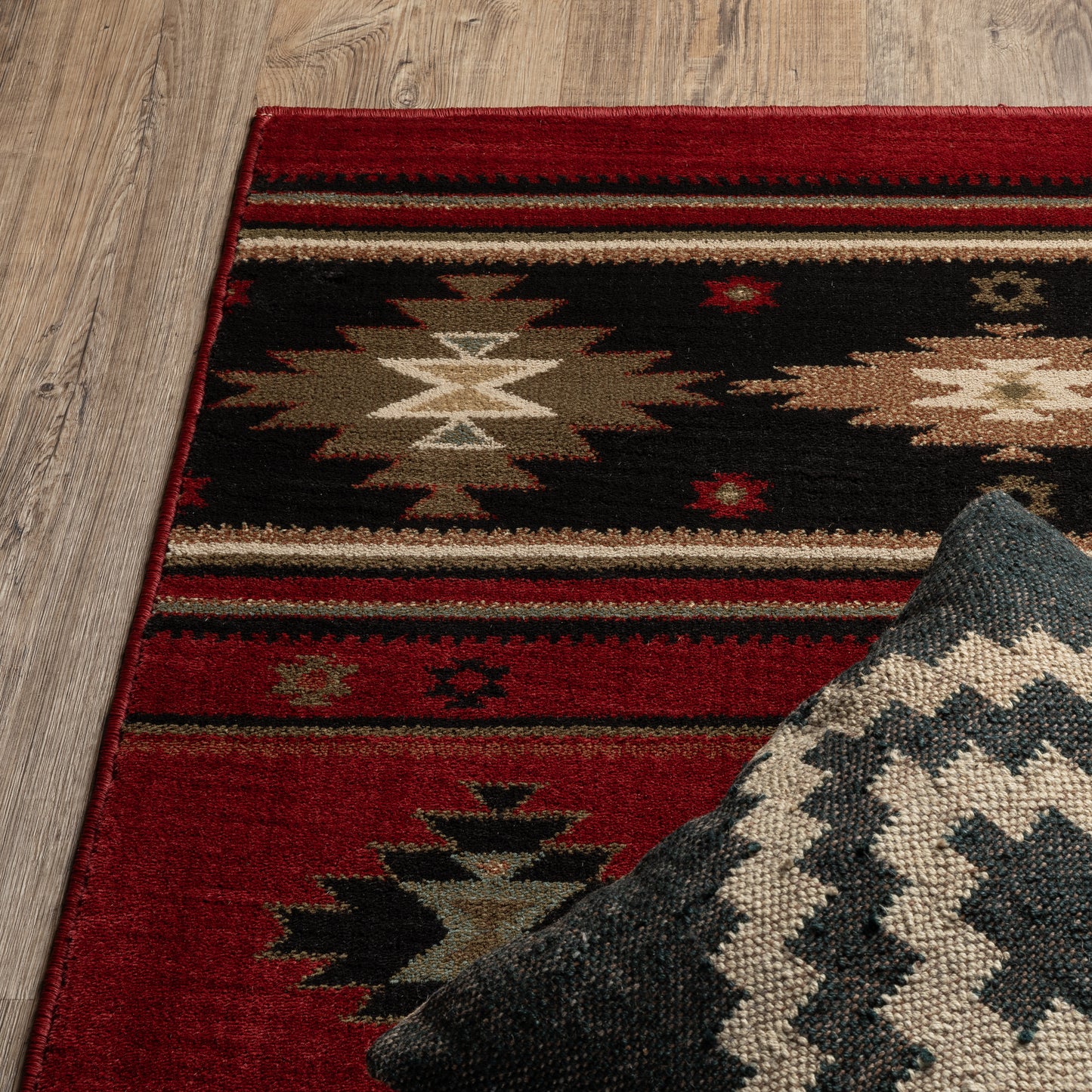 Oriental Weavers Hudson Red Green Southwestern