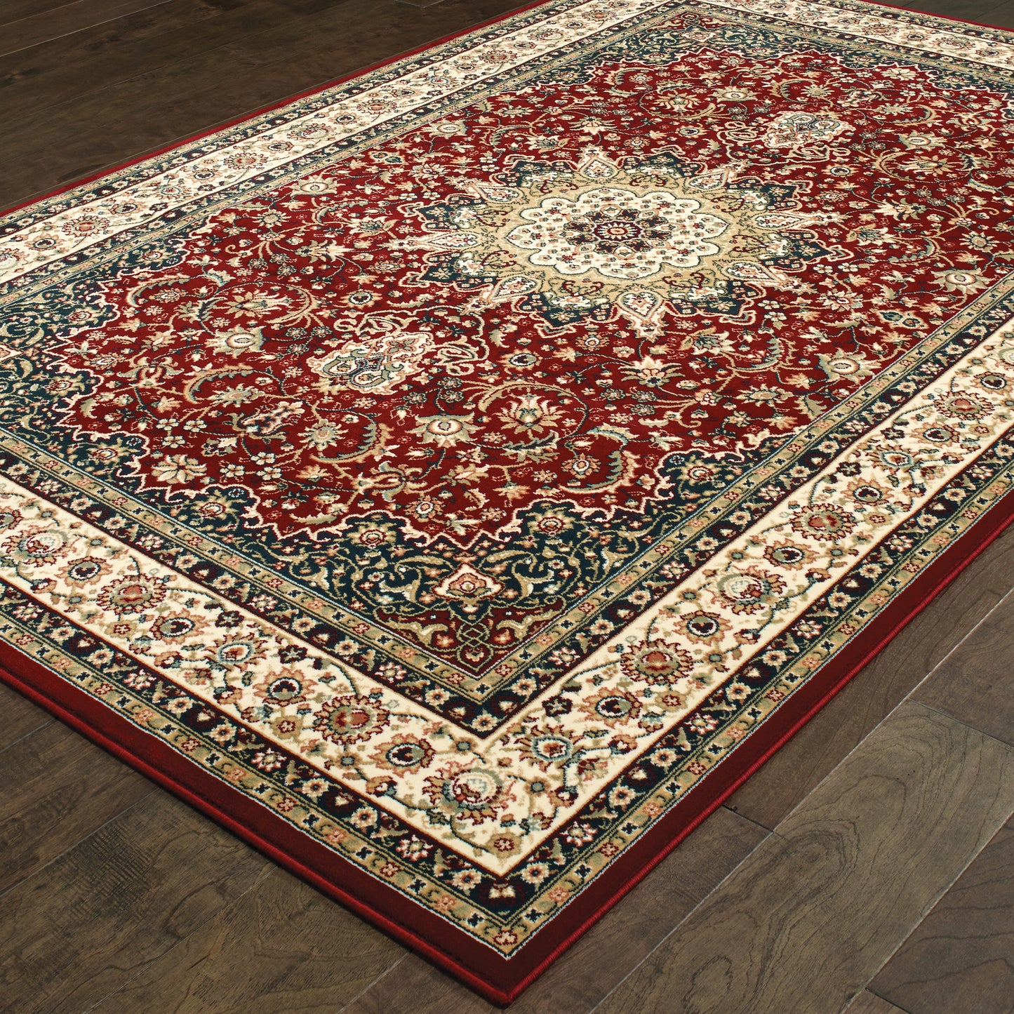 Oriental Weavers Kashan Red Ivory Traditional