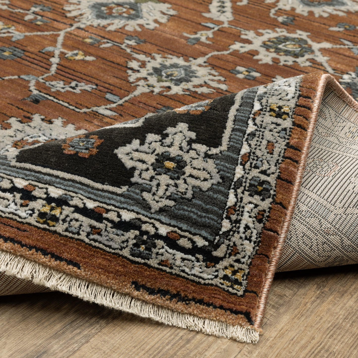 Oriental Weavers Keira Rust Grey Traditional