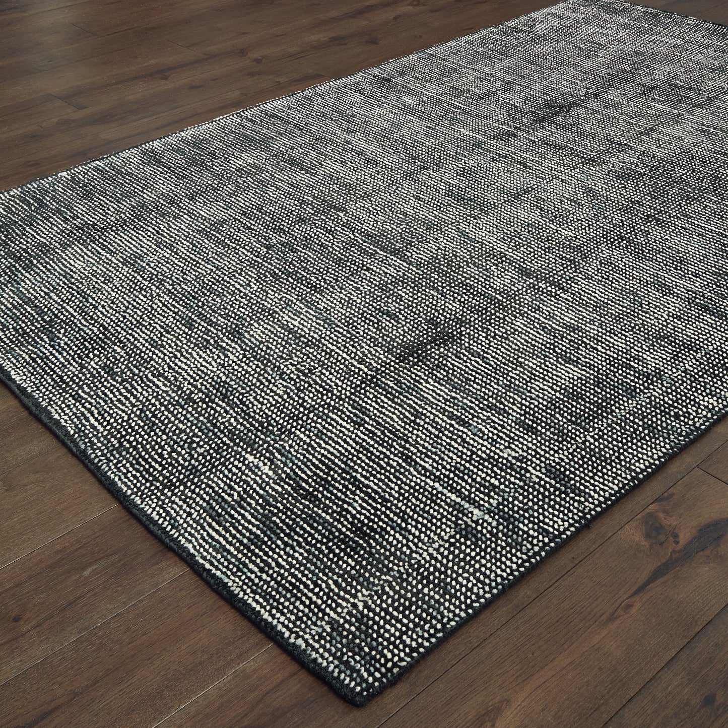 Oriental Weavers Lucent Charcoal Black Modern & Contemporary