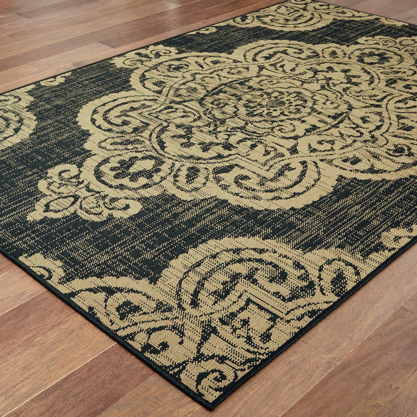 Oriental Weavers Marina Black Tan Bohemian