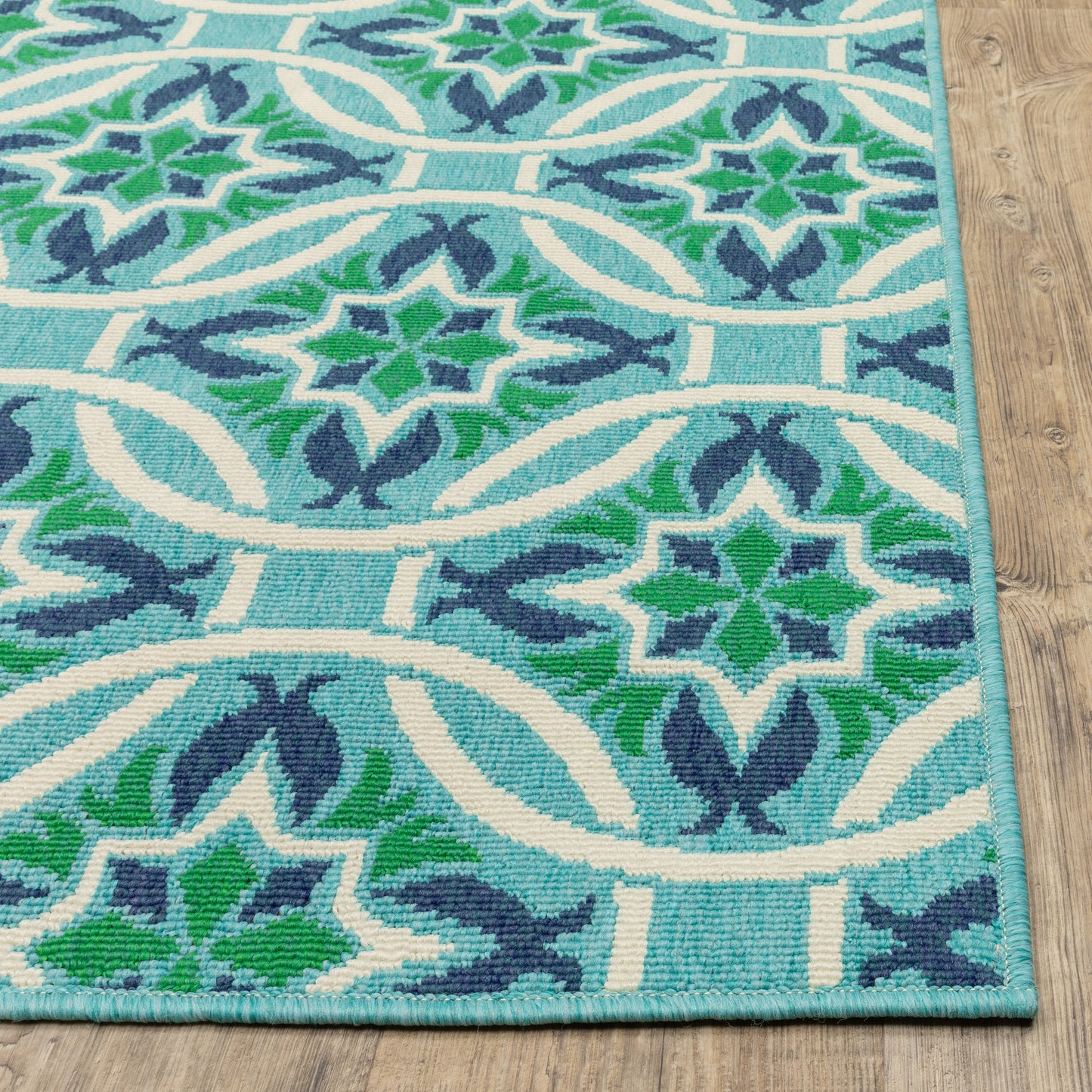 Oriental Weavers Meridian Blue Green Moroccan