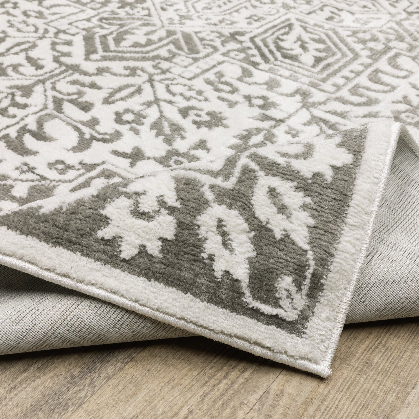Oriental Weavers Montecito Grey White Traditional