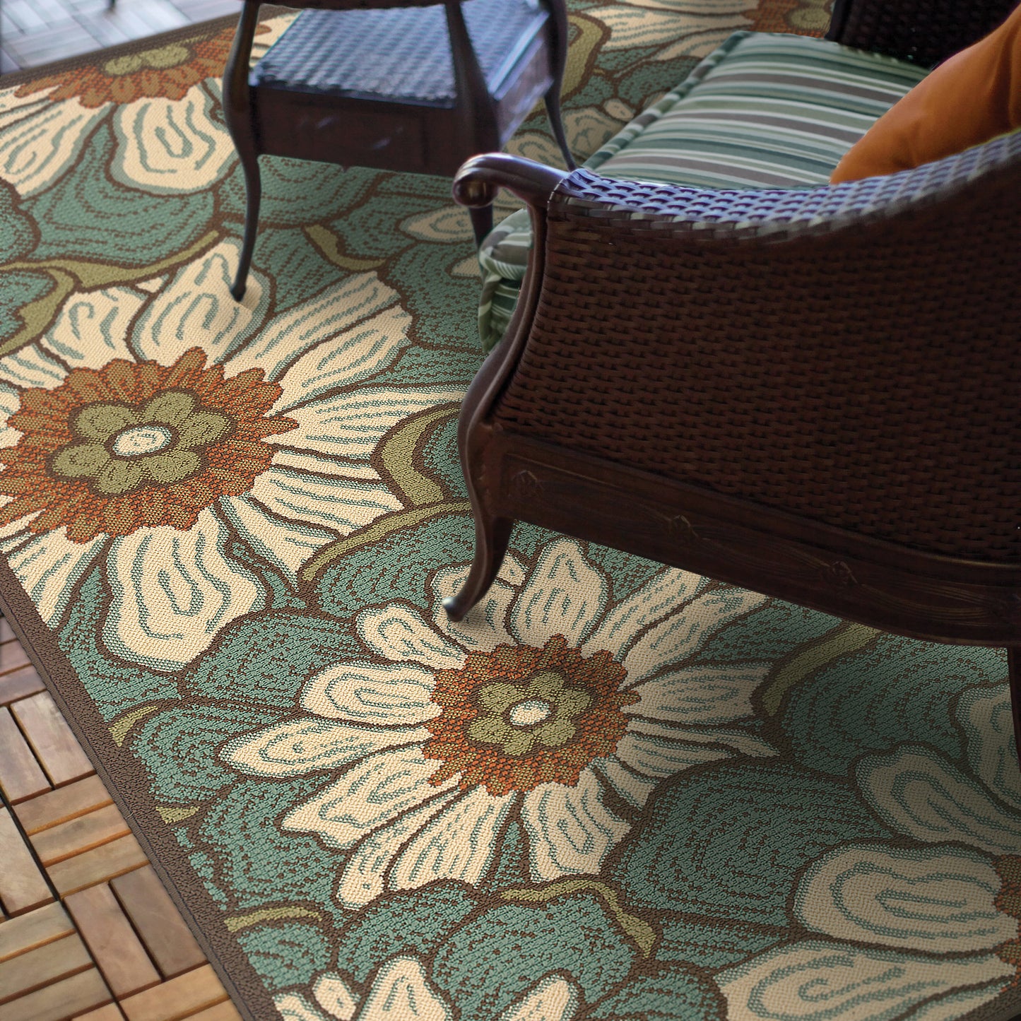 Oriental Weavers Montego Blue Brown Modern & Contemporary