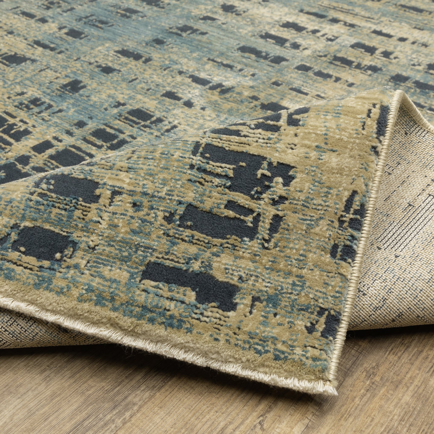 Oriental Weavers Reed Beige Blue Modern & Contemporary