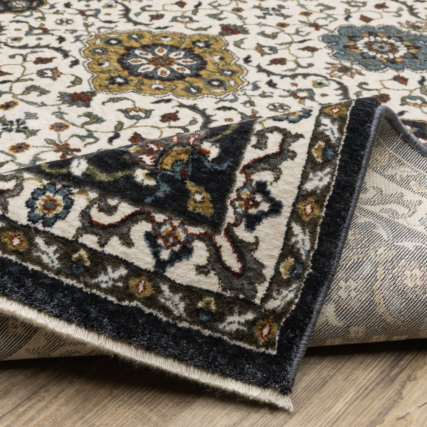 Oriental Weavers Vivian Ivory Navy Traditional