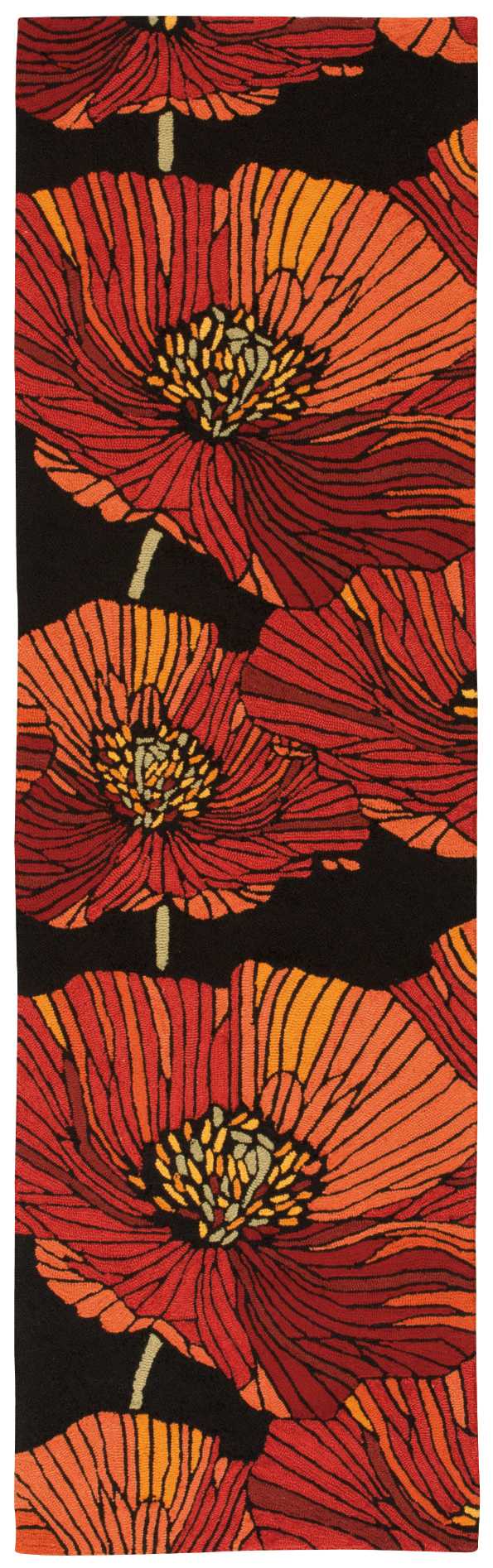 Nourison Home Fantasy FA24 Black Contemporary Hooked Rug