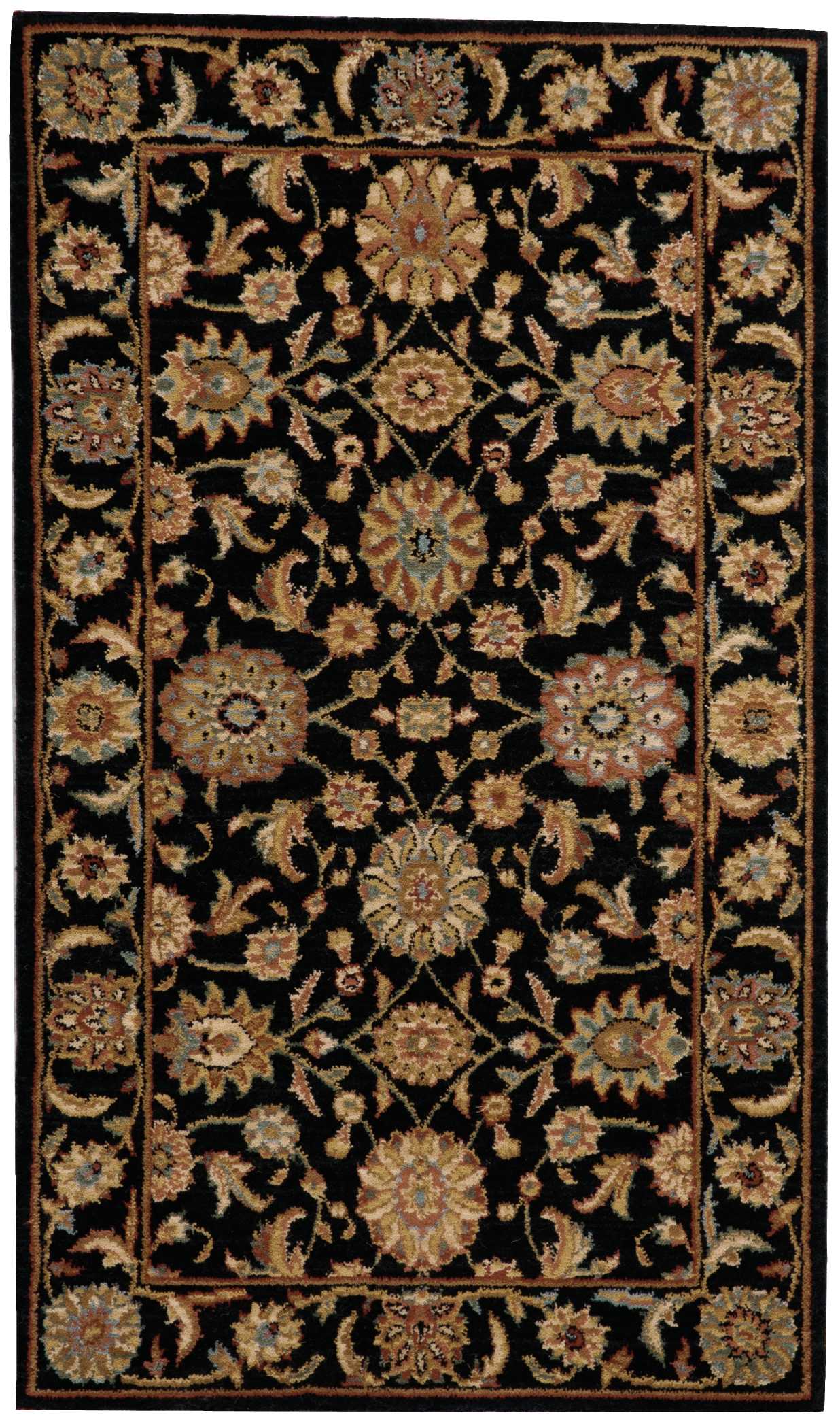 Nourison Home Living Treasures LI05 Black Traditional Loom-woven Rug