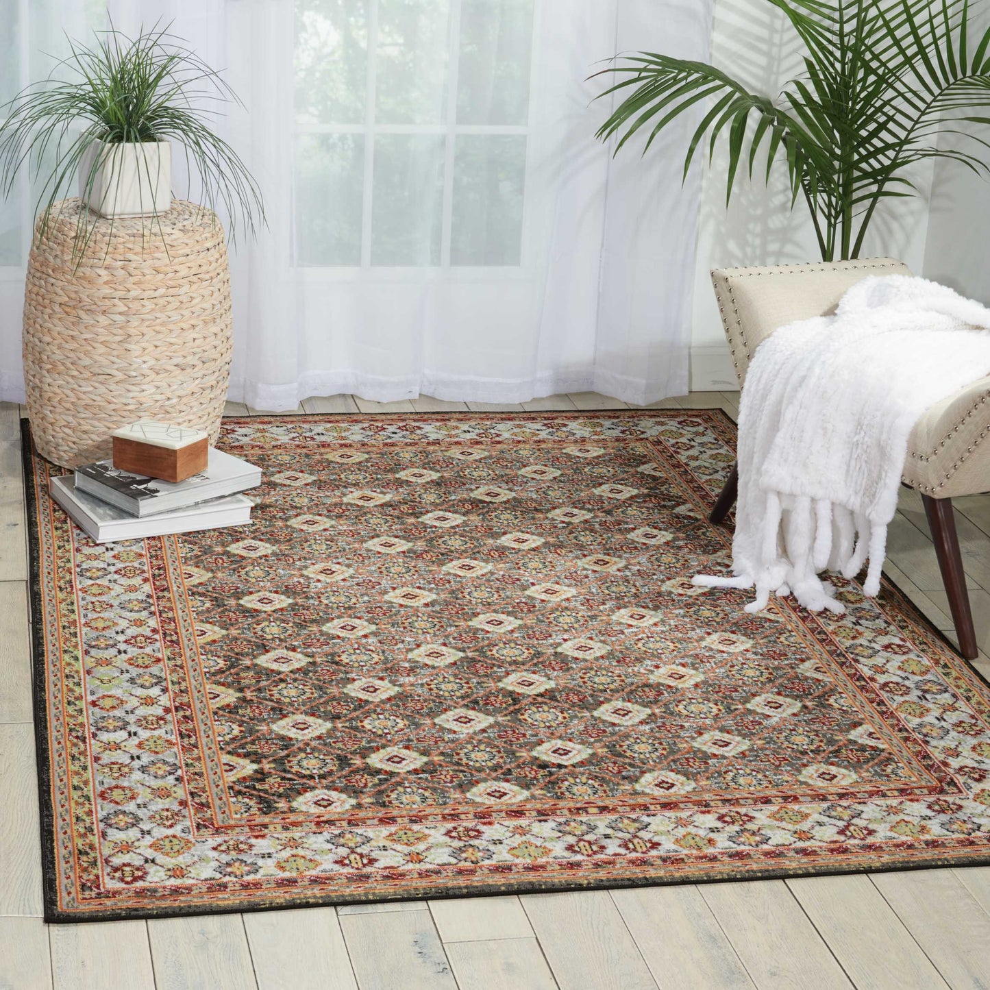 Nourison Home Aria Grey Traditional