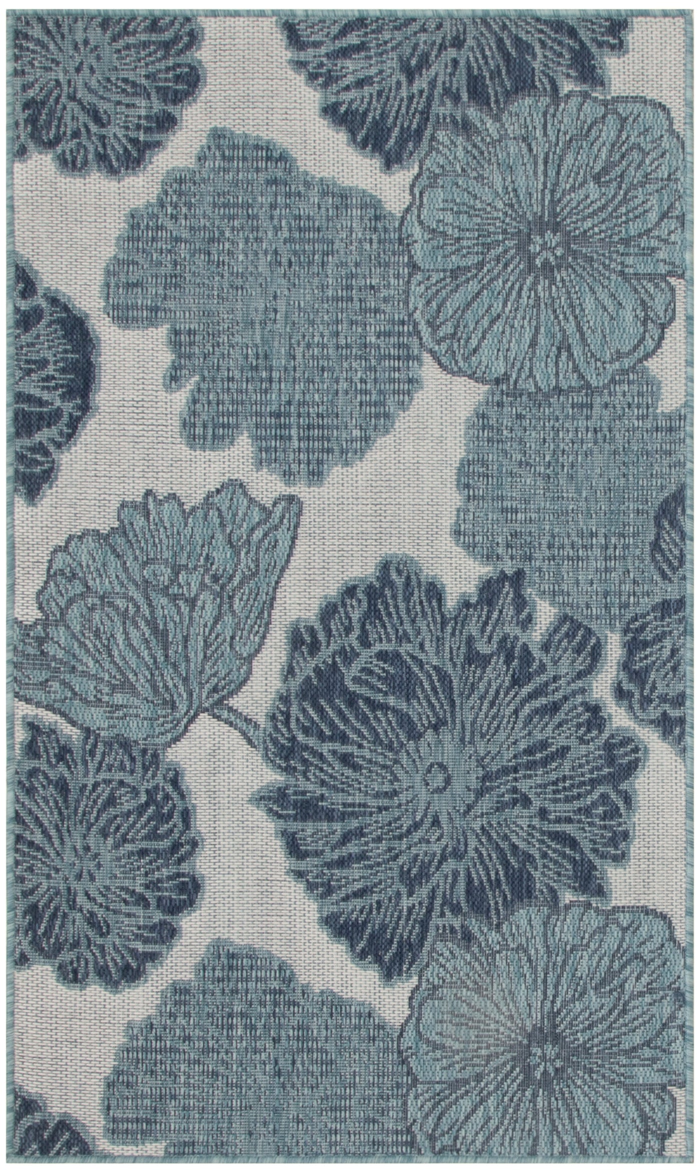 Nourison Home Garden Oasis GOA04 Blue Contemporary Power-loomed Rug
