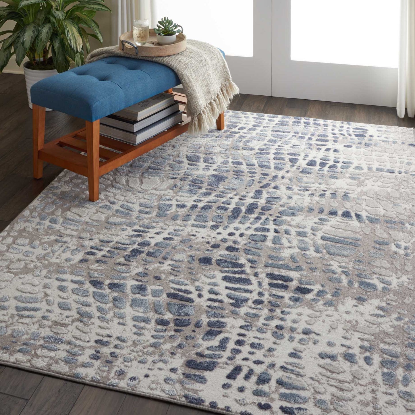 Nourison Home Urban Decor Ivory Grey Contemporary