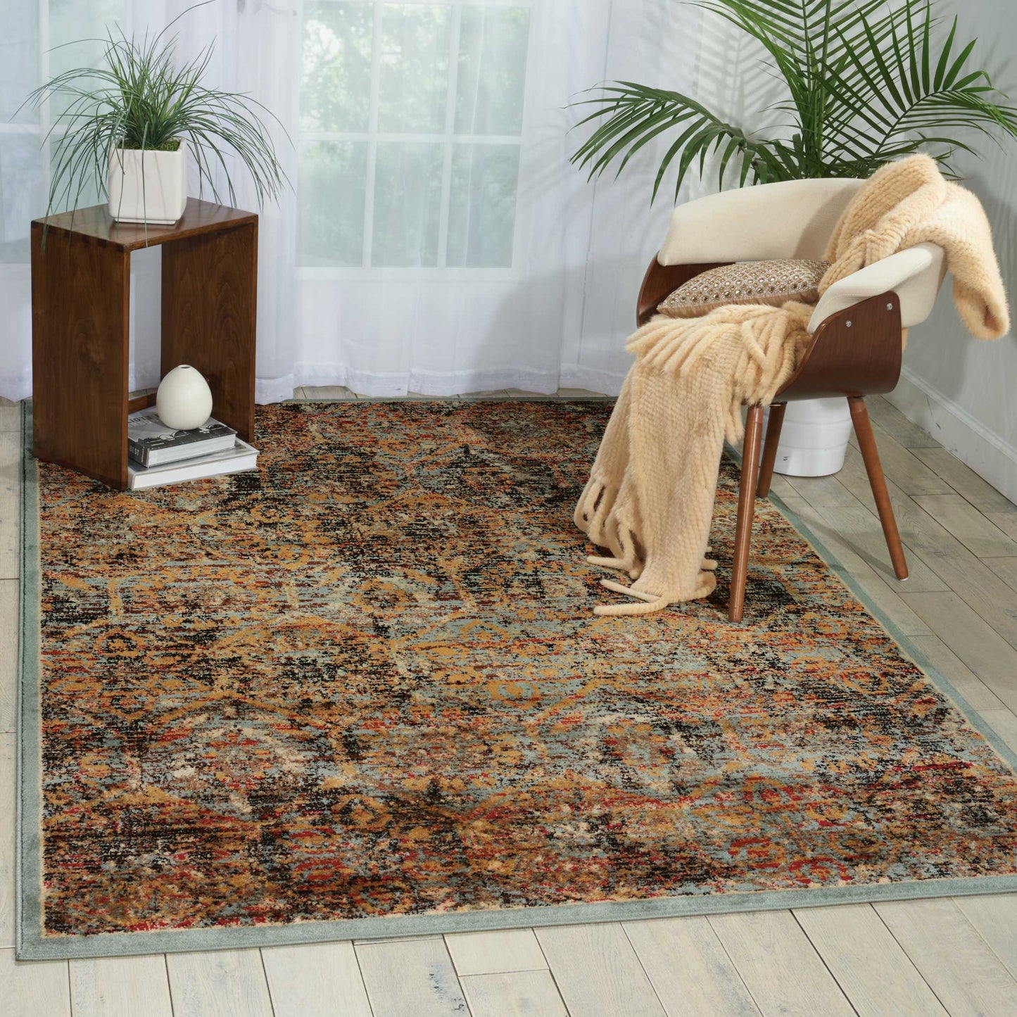 Nourison Home Delano Blue Traditional
