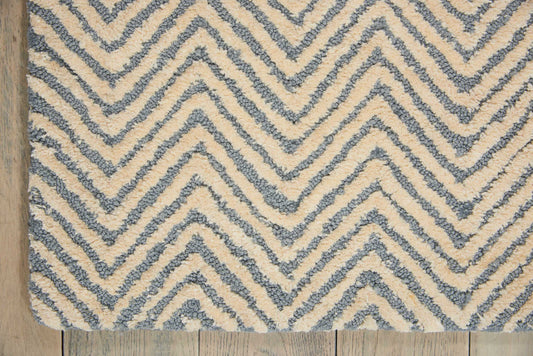 Nourison Home Deco Mod Light Blue Ivory Transitional