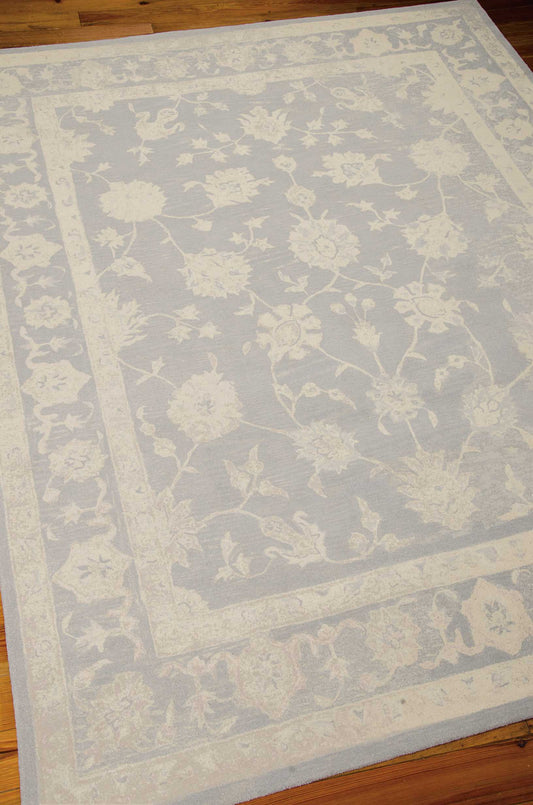 Nourison Home Zephyr Light Blue Traditional