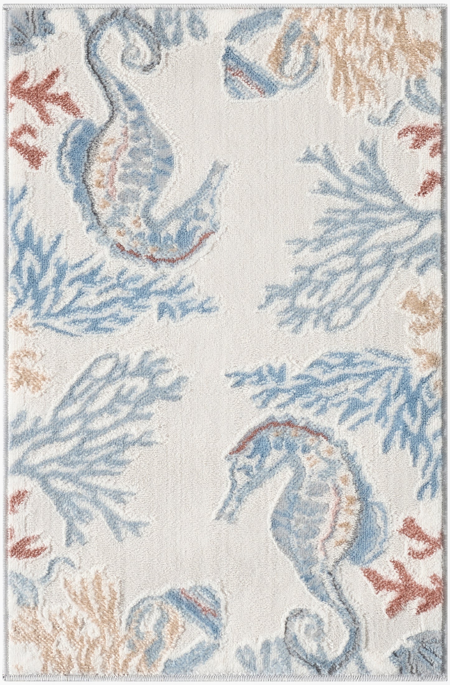 Nourison Home Seaside SDS03 Ivory Multicolor Contemporary Power-loomed Rug