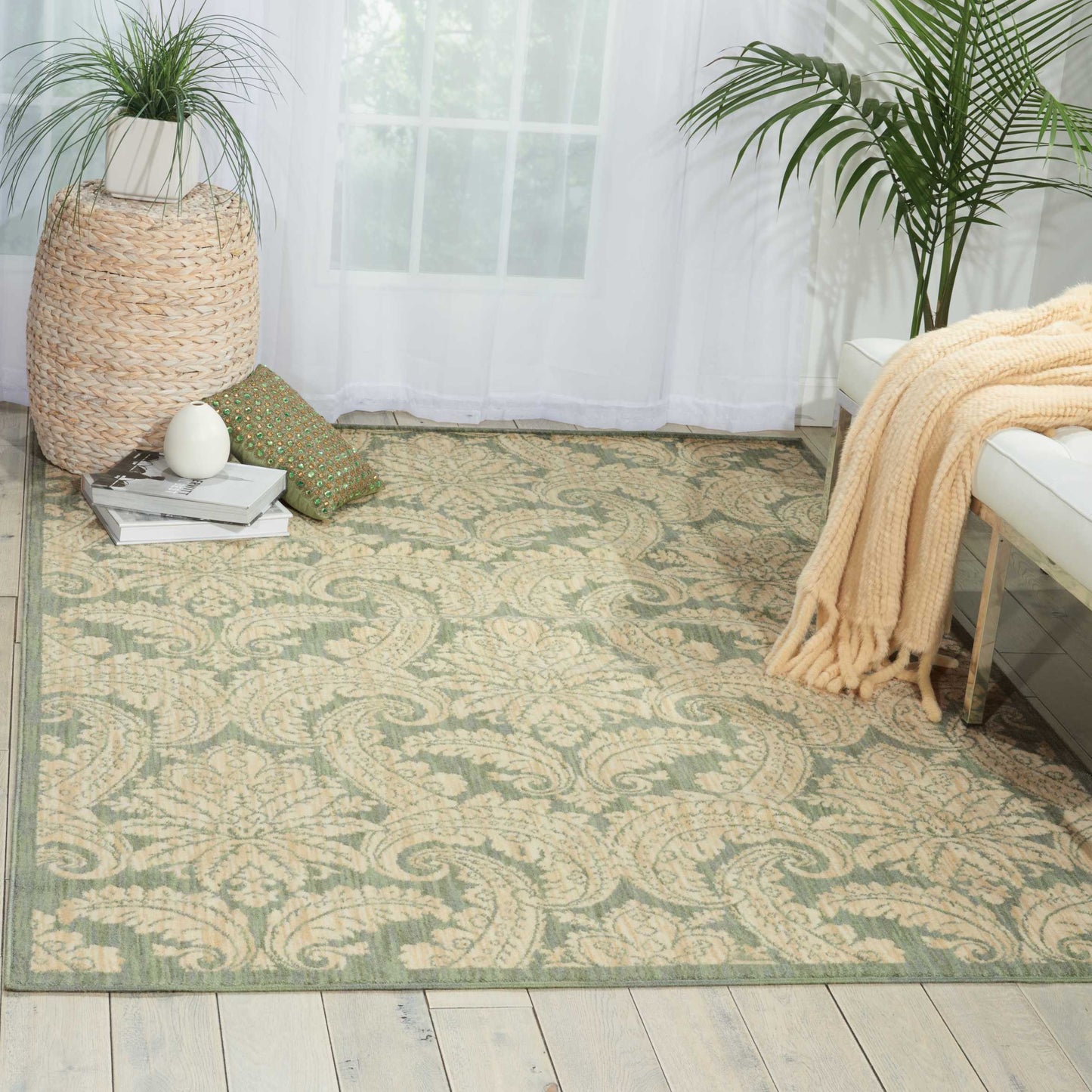 Nourison Home Aristo Blue Ivory Transitional