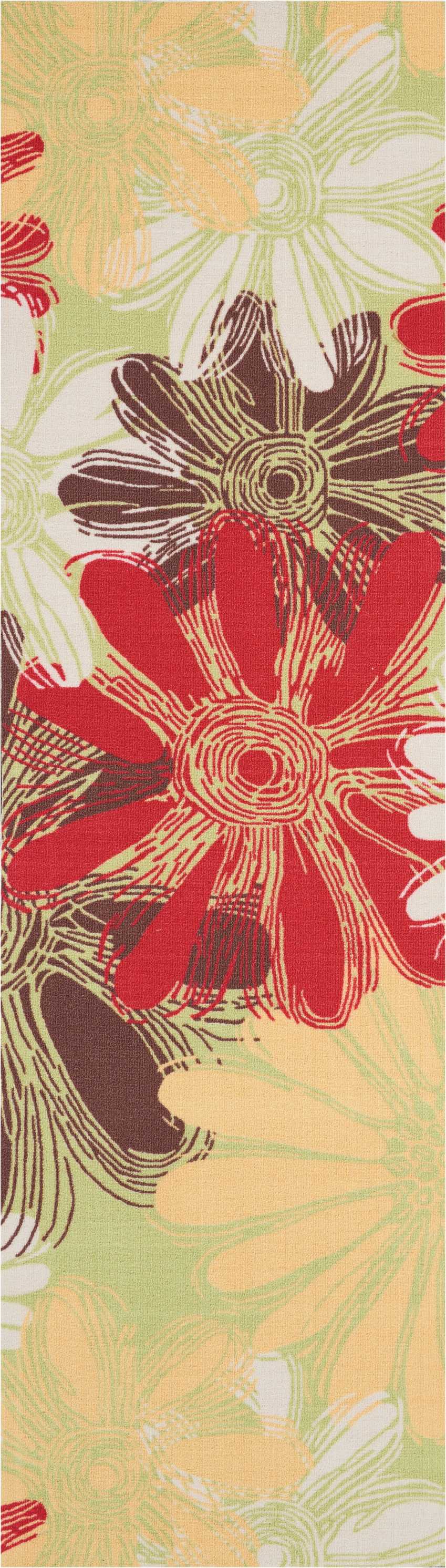 Nourison Home Home & Garden RS022 Green Contemporary Power-loomed Rug