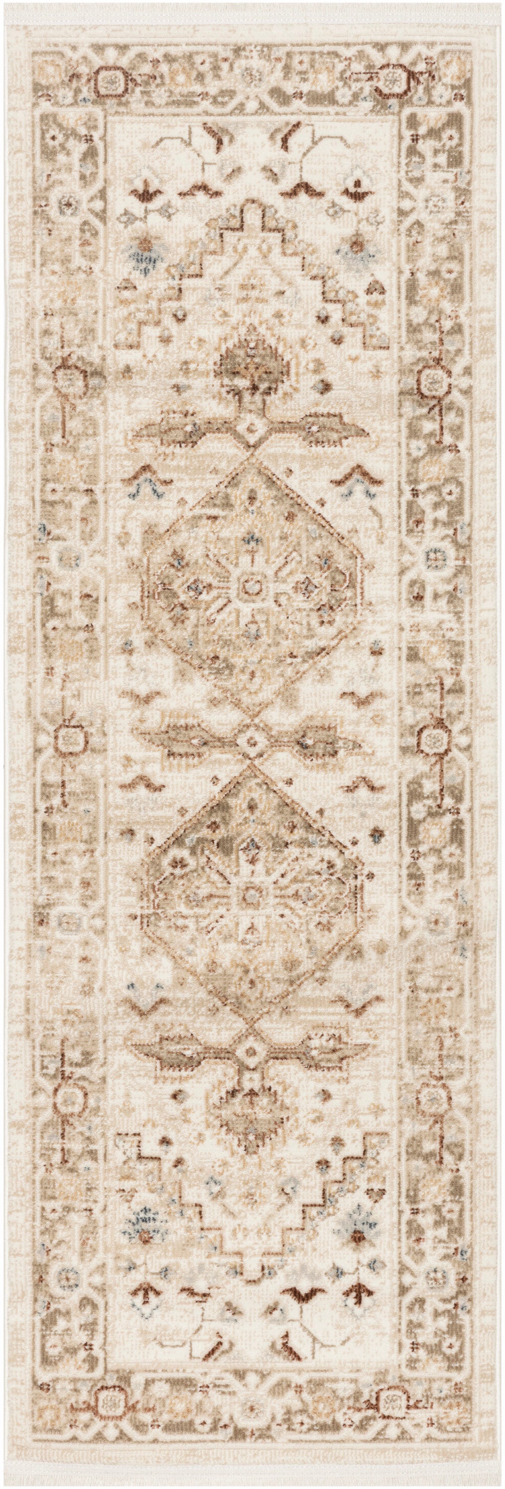 Nourison Home Pardis PRD02 Ivory Taupe Traditional Machine Woven Rug