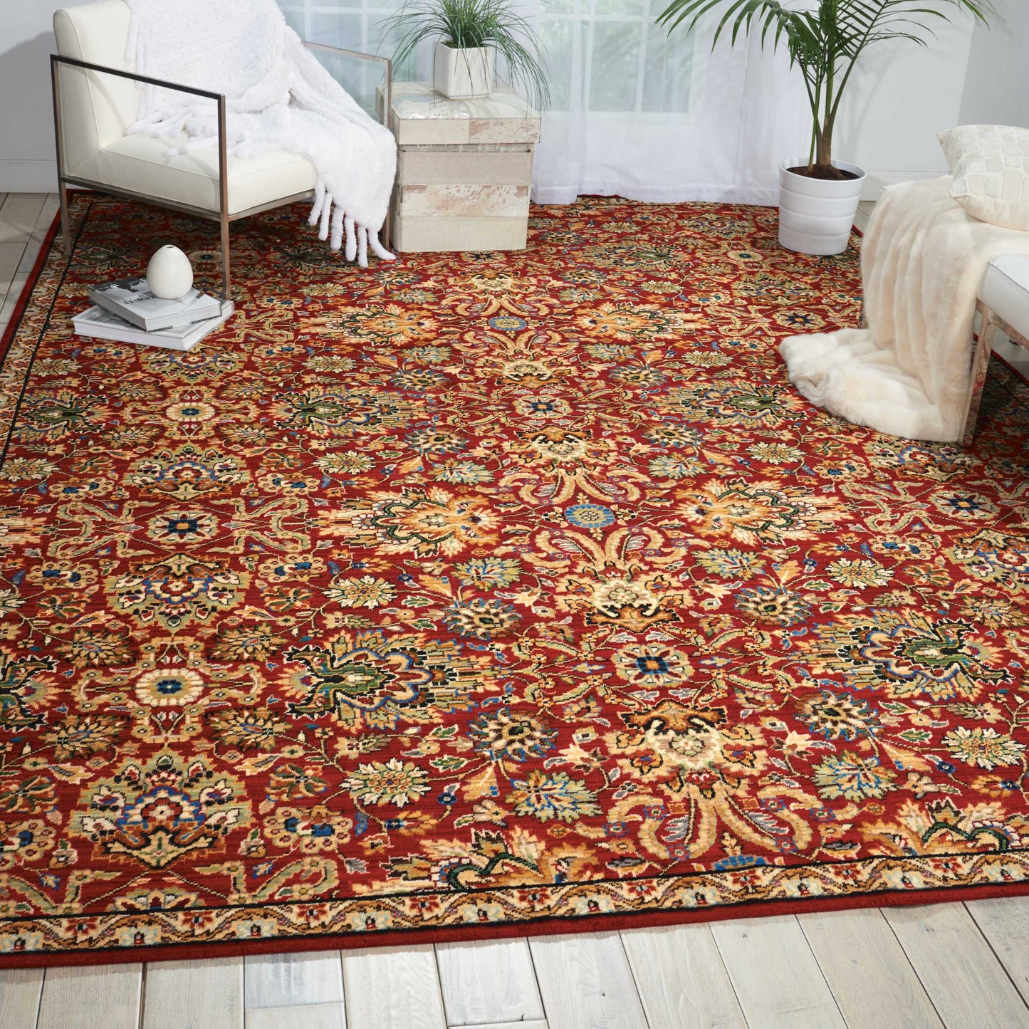 Nourison Home Timeless Red Traditional