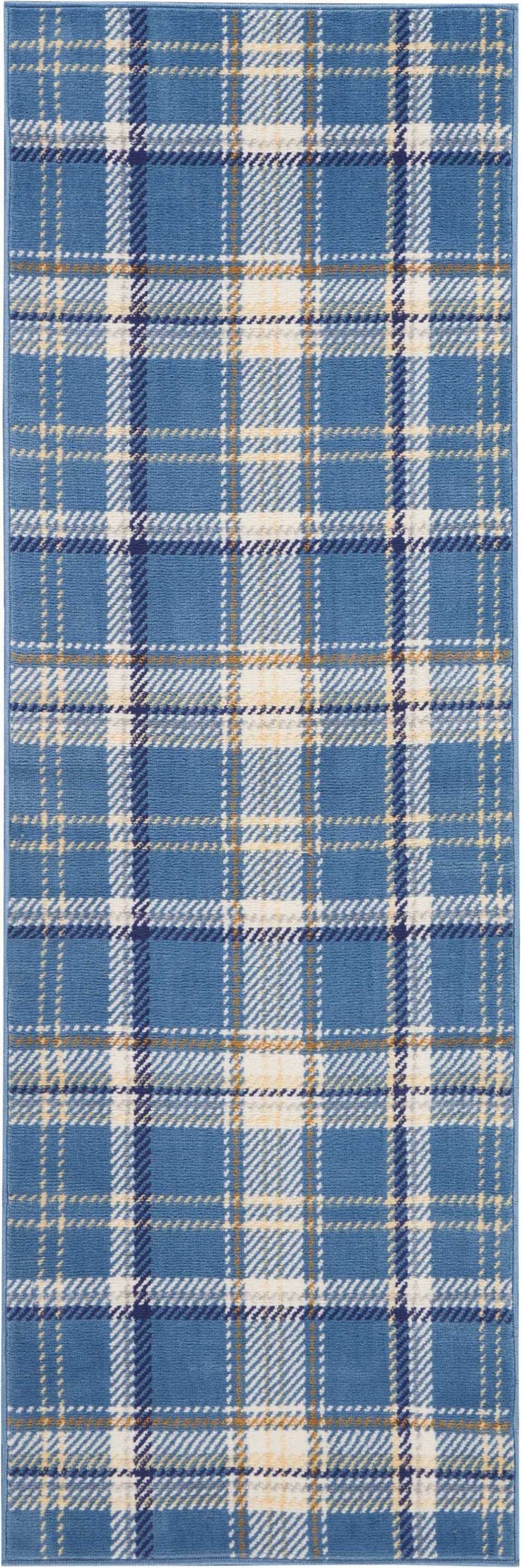 Nourison Home Grafix GRF03 Blue Contemporary Power-loomed Rug