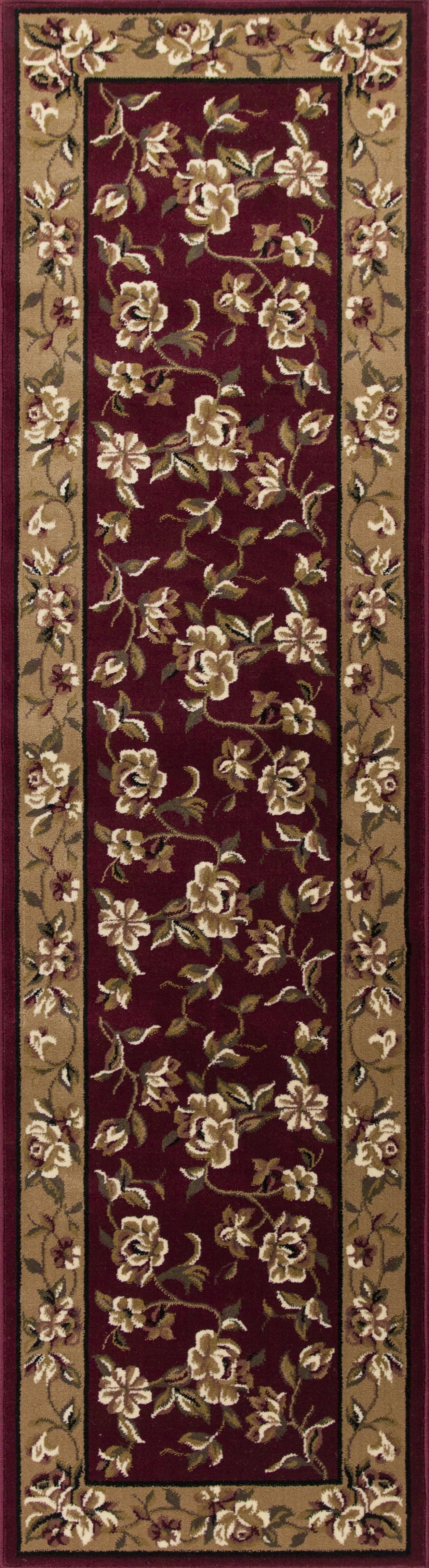 Kas Cambridge 7337 Red Beige Traditional Machine Woven Rug