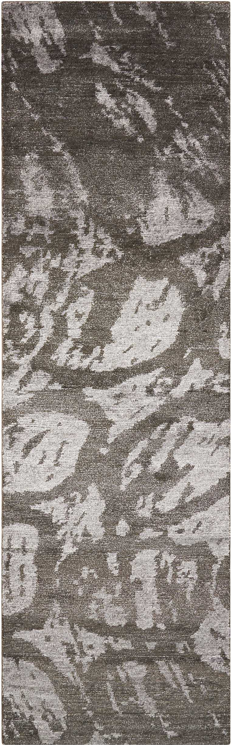 Nourison Home Silk Shadows SHA04 Coal Contemporary Hand Knotted Rug