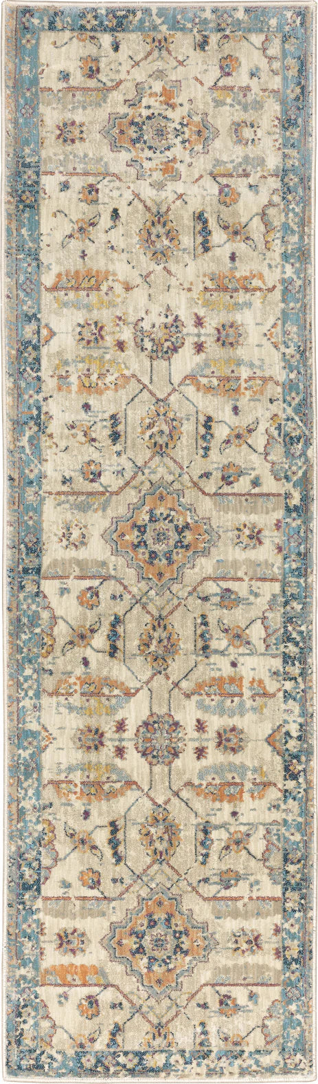 Oriental Weavers XANADU 047H6 Beige Blue Casual Power-Loomed Rug