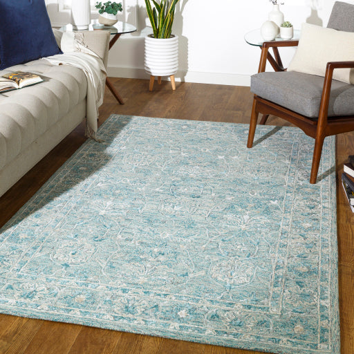 Surya Shelby SBY-1012 Aqua Traditional Rug