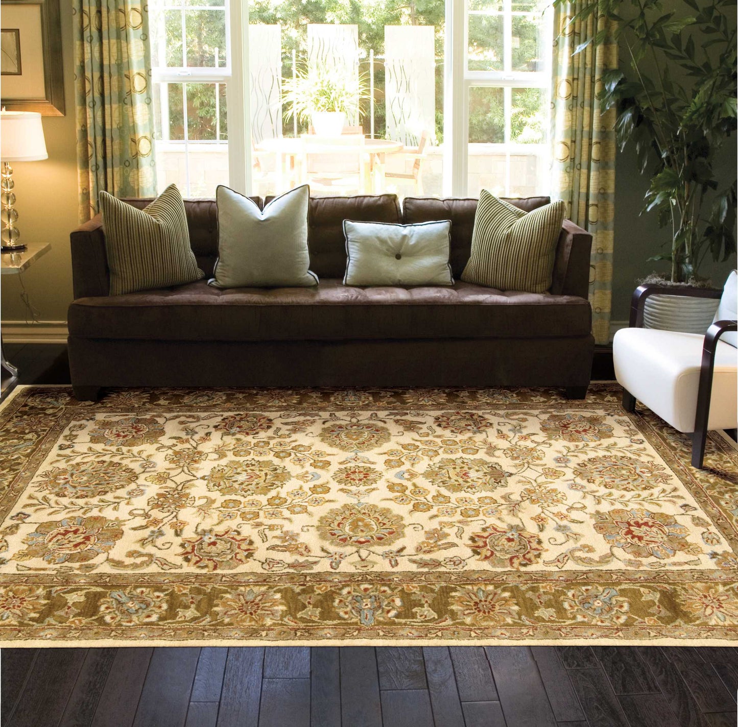 Nourison Home Jaipur Ivory Brown Traditional