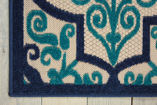 Nourison Home Aloha Navy Transitional