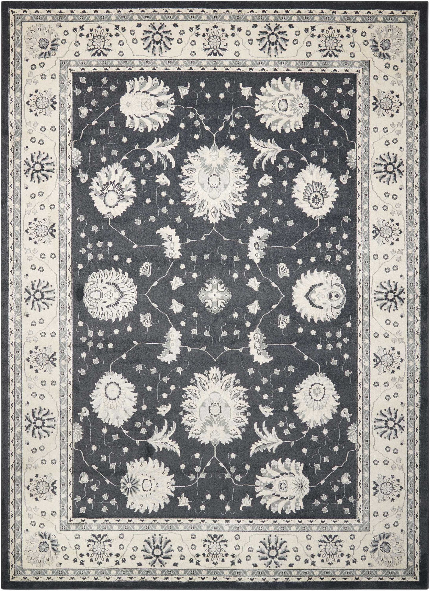 Nourison Home Maymana MYN03 Charcoal Traditional Power-loomed Rug
