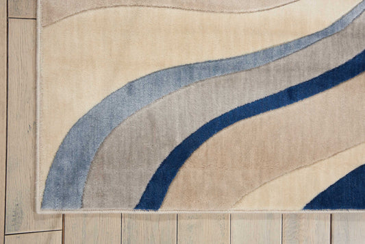 Nourison Home Somerset Ivory Blue Contemporary