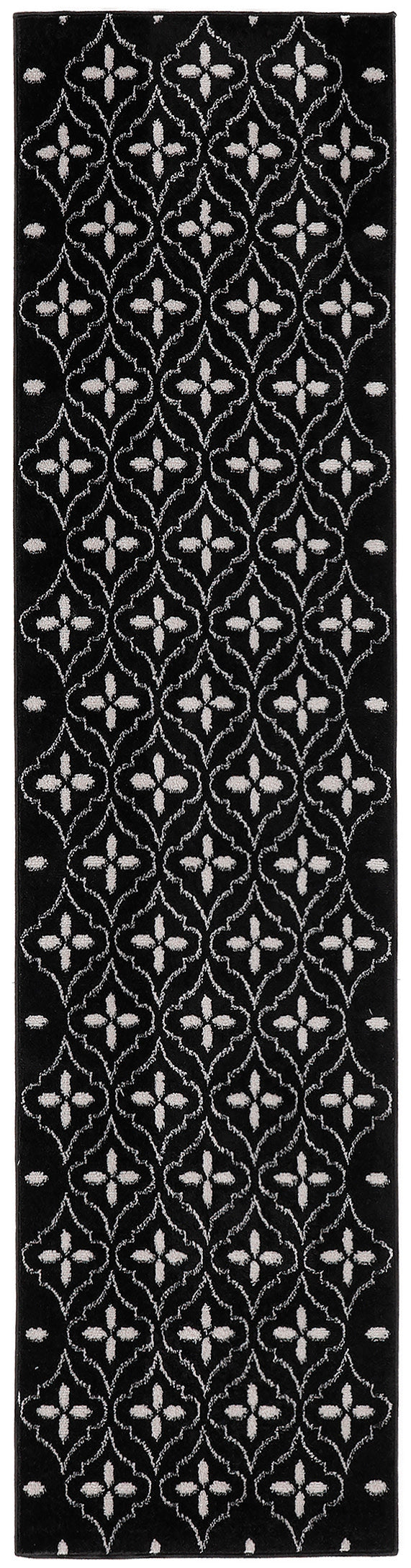 Nourison Home Nourison Essentials NRE04 Black Ivory Contemporary Power-loomed Rug