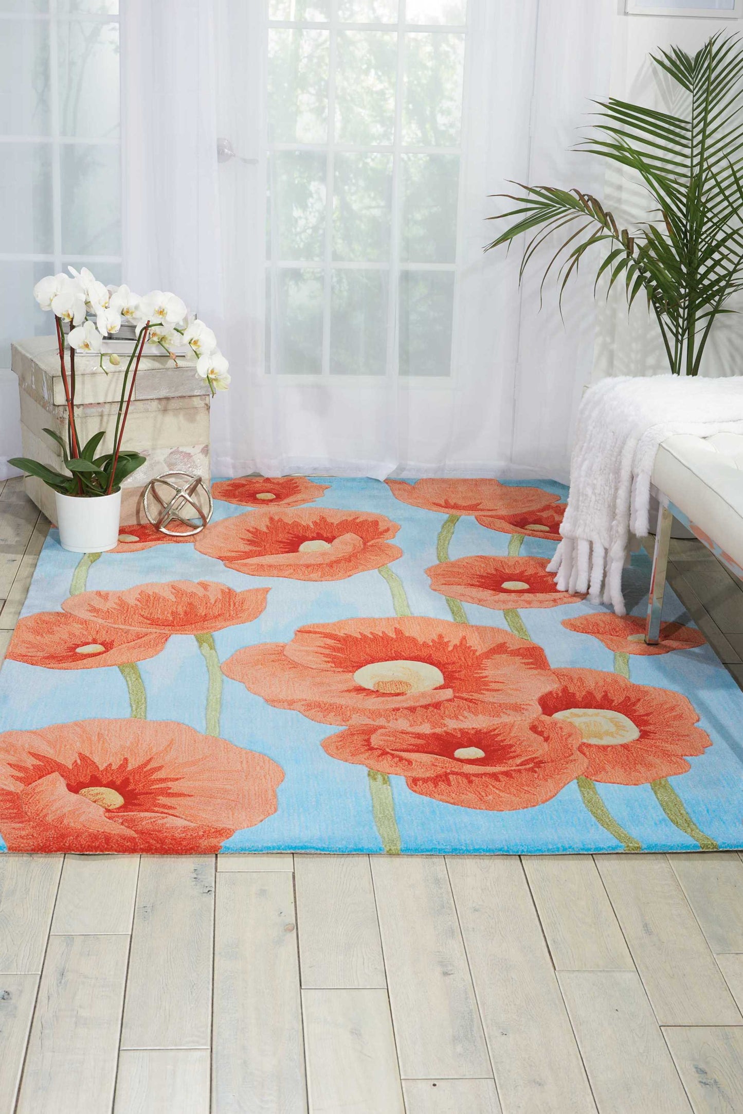 Nourison Home Contour Blue Contemporary