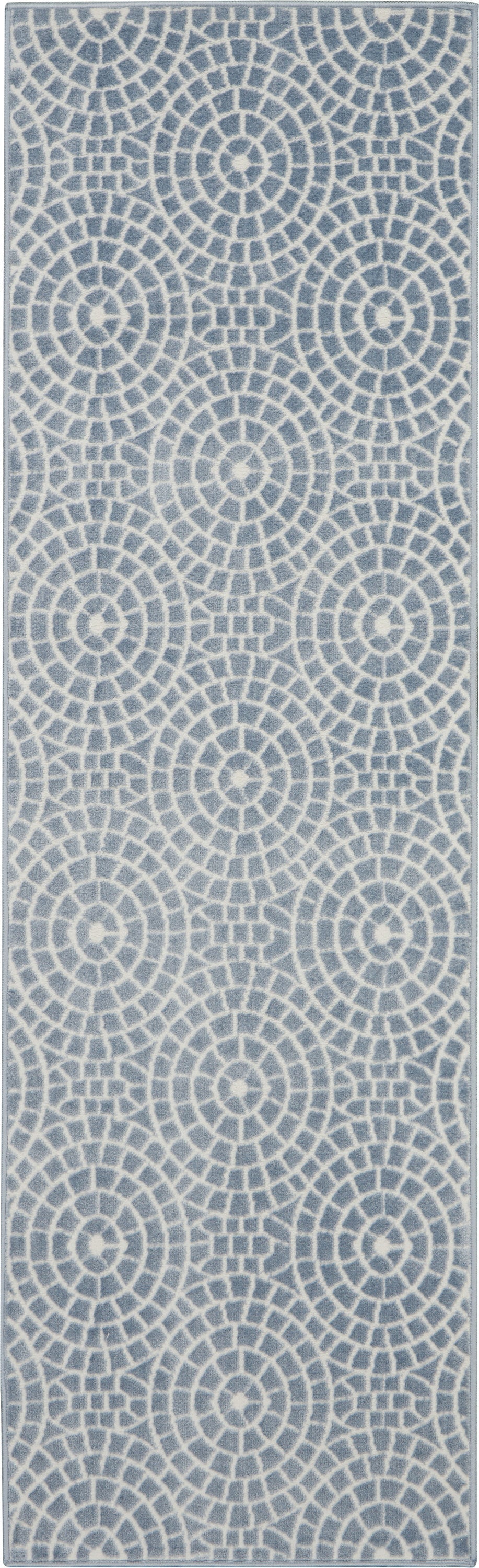 Nourison Home Urban Chic URC04 Light Blue Contemporary Power-loomed Rug