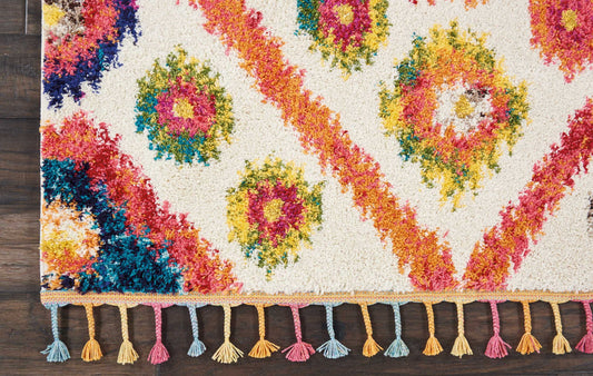 Nourison Home Nomad Ivory Pink Transitional